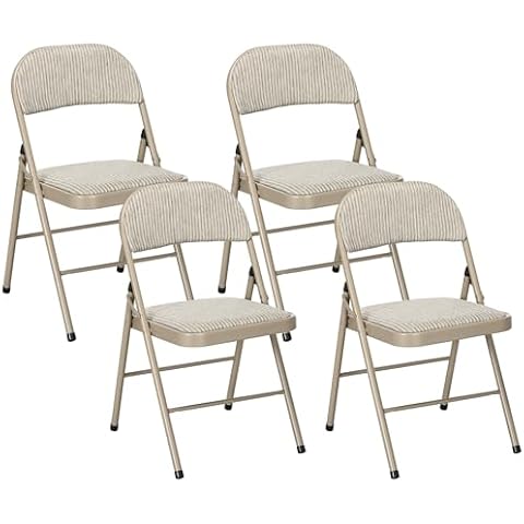 HOMCOM Chaises Pliantes en Lin Cover
