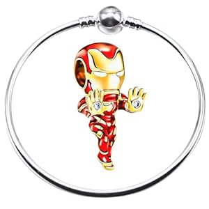 Davaco Pulsera de Plata 925 con Charm Inspirado en Superhéroes – Compatible con Pulseras Personalizables – Joyería Elegante para Mujeres