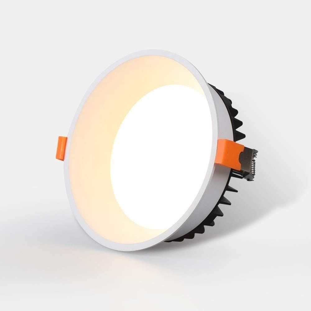 Mufasa LED Deep Anti Glare Recessed Round Panel Ceiling Light with Driver for Home/Office/Showroom (Warm White) (White Body, 12 Watts)-image-34