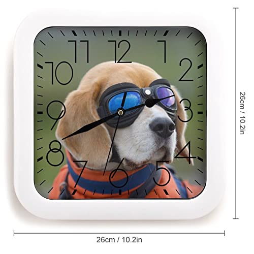 Pendule murale silencieuse chien cool pour travailler sans bruit - 3