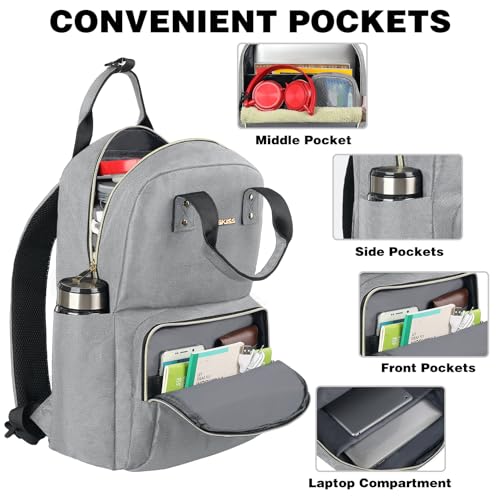 Z-MGKISS Laptop Backpack for Women, Casual Daypack Rucksack Bag 15.6 Inch, Lightweight Backpack for Ladies Teacher Nurse