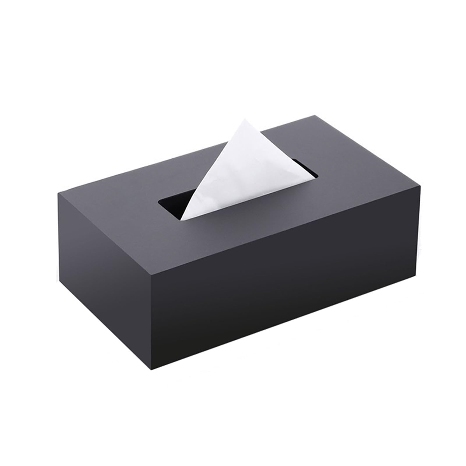 Multifunctional Tissue Box Holder Tissue Box Cover Acrylic Napkin Facial Dispenser For Home Office Restaurant Table Decor Decorative Napkin Holder(Black,Small)