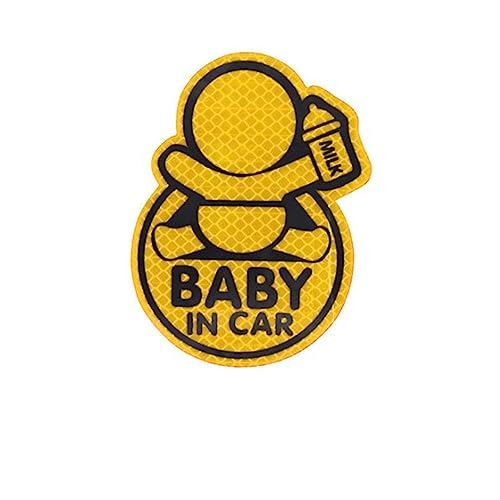車用反射ステッカー BABY IN CAR ステッカー シールタイプ 防水シール 赤ちゃんが乗っています あおり運転対策 ベビーインカー 後続車セーフティサイン 安全な距離 安全警告 安全運転 自動車用 夜間 反射シート 夜明るい 高強度 事故防止に 反射