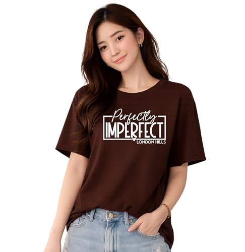 Image of London Hills Women's Loose Fit Printed Cotton T-Shirt Pack of 2 | Casual Round Neck Half Sleeve Graphic Tee | Breathable Summer Top for College, Travel & Outing