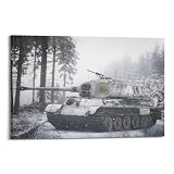 ZLQYHW WWII Vintage Panzer-Poster, schwerer Panzer, König, 