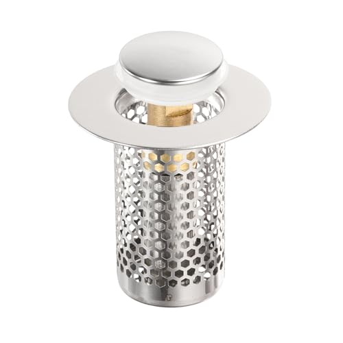 Colador para desagüe de lavabo baño de acero inoxidable 3 piezas