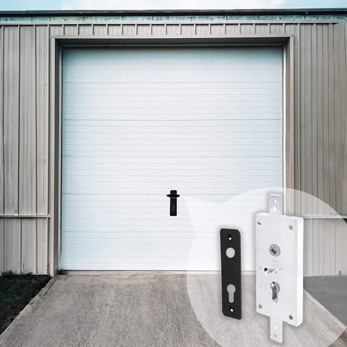 BAUSTER® Garagentor Schloss Set – vertikales Einsteckschloss mit Riegelstangen – verzinkt & wetterfest – für Schwingtor & Sektionaltor – Nachrüst-Komplettset