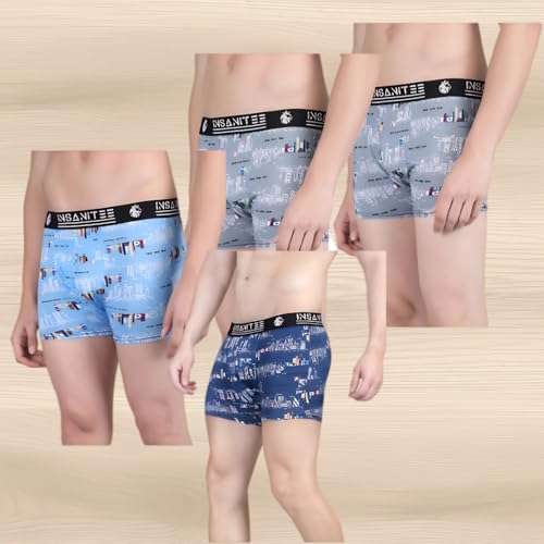 Image of Men's Nylon Stretch Printed Trunk | Ultra-Soft, Breathable Innerwear for Men | Stylish & Supportive Fit