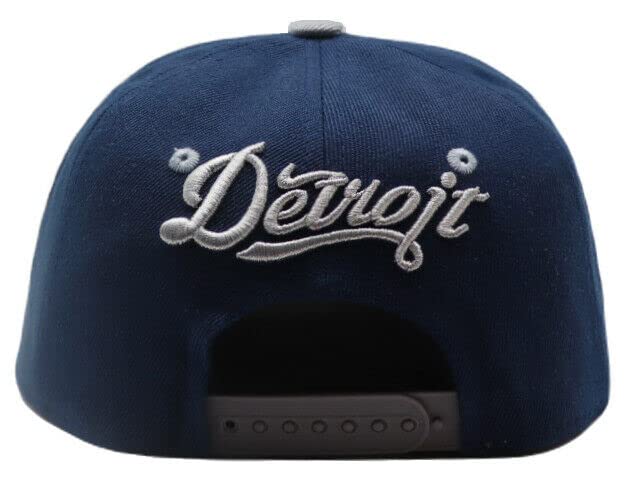 Detroit New Leader Premium Splash Eye of The Tiger Blue Gray Era Snapback Hat Cap miniatura 6