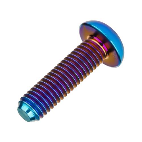 Image of Titanium Bolt M4x6 8 10 12 15 20mm Hex Head Screws for Bicycle Pack of 4 (Burnt Blue, M4x15mm)