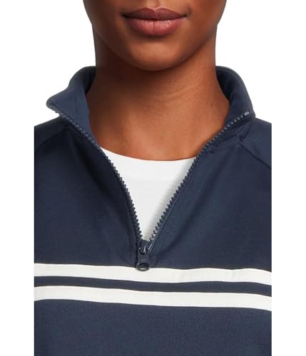 Barefoot Dreams Women's Malibu Collection 1/2 Zip Pullover W/Stripes4