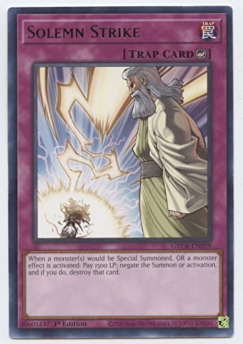 Solemn Strike GRCR-EN059 Rare 1ère édition : carte de collection Yu-Gi-Oh en anglais