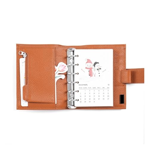 Organisateur d'agenda cuir Grain galets carnet notes A7 Pebbled Taupe 2.0 - 4