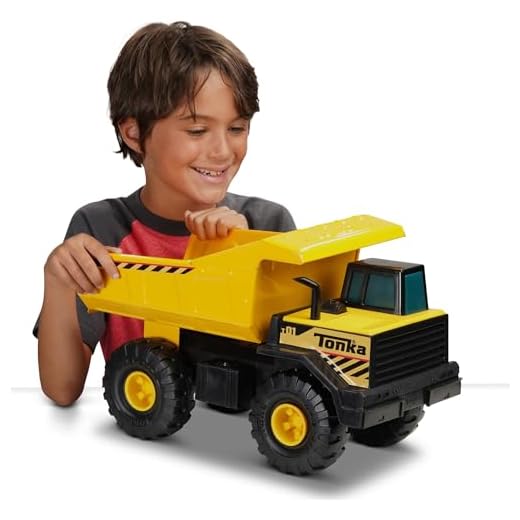Tonka Classic Steel Mighty Dump Truck Vehicle, Single, Standard Packaging
