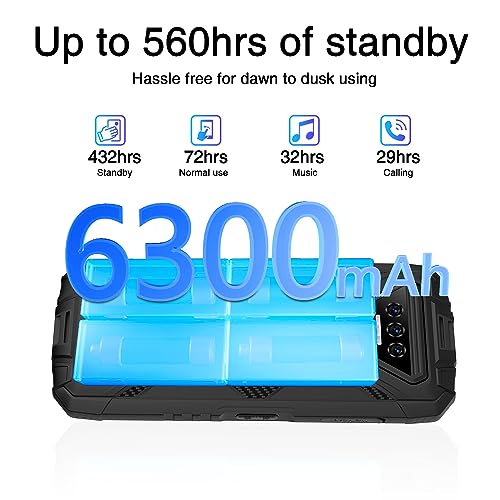 DOOGEE S41T (2025) Outdoor Handy Ohne Vertrag, 6300 mAh, 8GB RAM+64GB/ 1TB Erweiterbar ROM, Android...