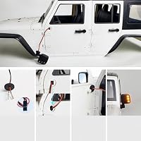 Cpolebev RC Auto RüCkspiegel Heck Ansicht mit LED Leuchten für 1/10 SCX10 II III RC Crawler Auto Simulierte Dekoration Teile – Ansicht 5