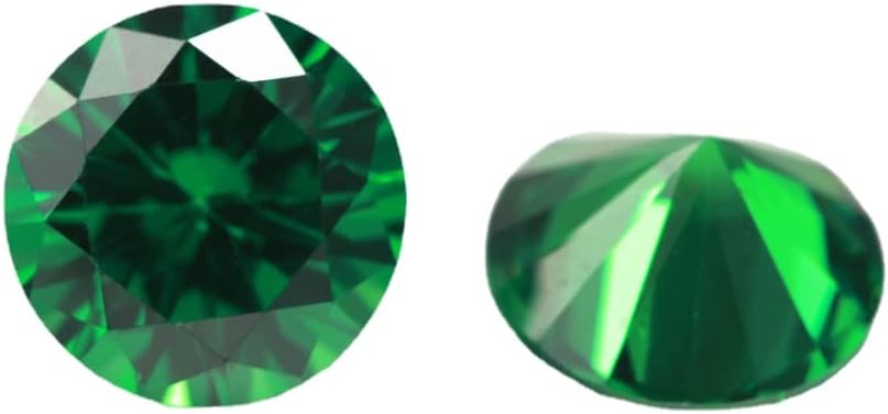 JINGANGZUO 200pcs 3.0mm Round Green Cubic Zirconia Stone AAAAA Loose CZ Stones for Rings Earring Bracelet Necklace Pendants Jewelry Making