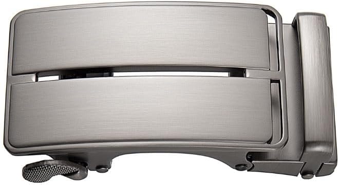 Silver Men's Metal Belt Buckle Versatile Replacement for Business Leisure