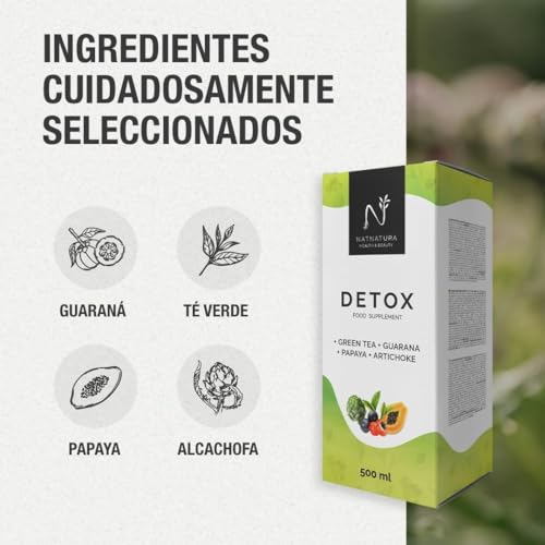 Miniatura 6 de Detox Jarabe Con Extractos De Plantas 500 Ml Sabor Frutos Rojos Complemento Alimenticio Líquido Vegano Y Sin Gluten Natnatura Health Beauty