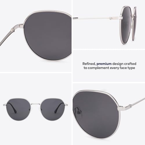 Image of Vincent Chase By Lenskart | Full Rim Round |Polarized Stylish Sunglasses | 100% UV Protected | For Men & Women