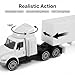 Hemoton Diecast Semi Truck Toy, Metal Cab 18 Wheeler Vehicle Model, White Tractor Box Container Playset for Boys Kids, Realistic Long Hauler