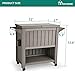 YITAHOME 85 Quart Rolling Cooler Cart with Bottle Opener Drainage, Portable Cooler on Wheels, Outdoor Beverage Cart Ice Chest for Patio Pool Deck Party BBQ Cookouts (Taupe)