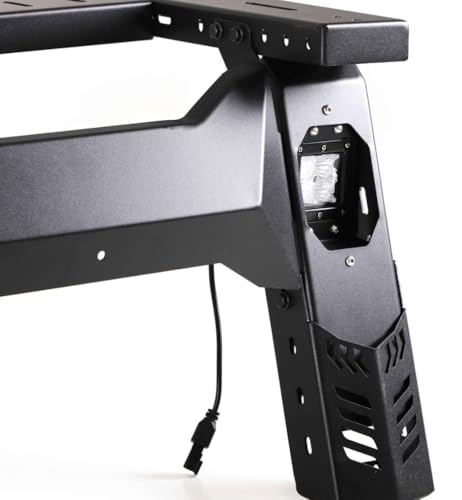 Truck Bed Rack Overland Rack with LED Lights – Heavy-Duty Tent Rack & Cargo Carrier for Pickup Trucks (Ford Ranger)