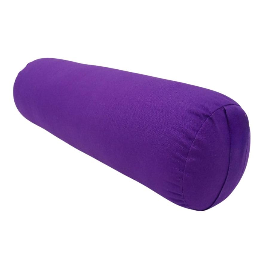 Yoga-Bolster, zylindrisch, Baumwolle und Kapok, Bio, 65 x 21 cm