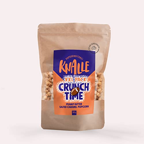 Knalle Popkorn XXL Tüte - Peanut Butter Salted Caramel Popcorn - süß und knusprig - Kino Snacks » Popcorn besser als im Kino « Karamell Süßigkeit 300g Cover