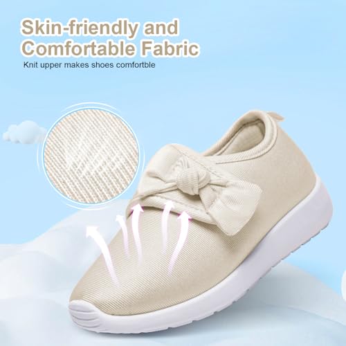 Image of nerteo Toddler Girl Shoes Lightweight Slip On Sneakers for Kids