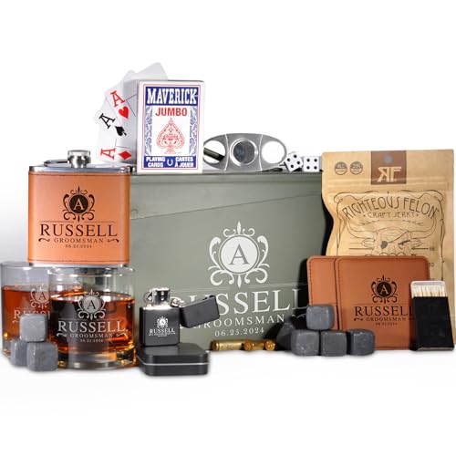 On The Rox Drinks Personalized Groomsmen Ammo Box For Men