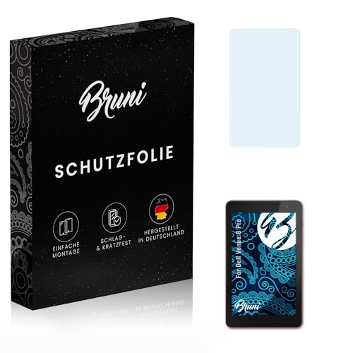 Bruni Schutzfolie kompatibel mit Dell Venue 8 Pro Folie, glasklare Bildschirmschutzfolie (2X)