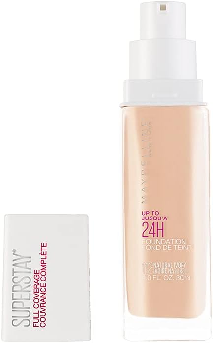 MAYBELLINE Superstay Full Coverage Foundation - Natural Ivory 112, 30 ml (Pack of 1) - Image 3