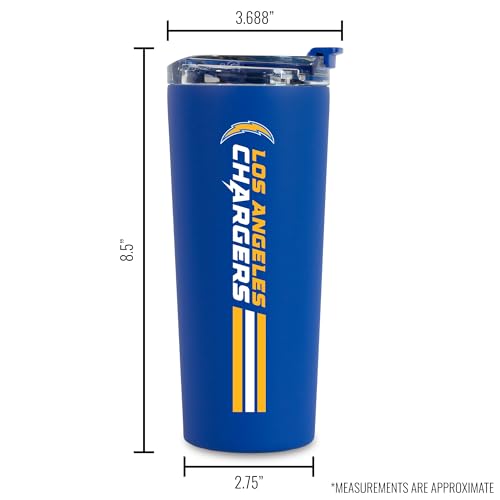 Image of Rico Industries NFL Football 24oz Stainless Steel Tumbler with Lid and Dual Functioning Lid
