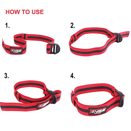 TAVIEW Occlusion Training Bands,4 Pack (2 Bicep Bands,2 Leg Bands), Comfortable Elastic Bands for Blood Flow Restriction Training and Fast Muscle Growth Without Lifting Heavy Weights