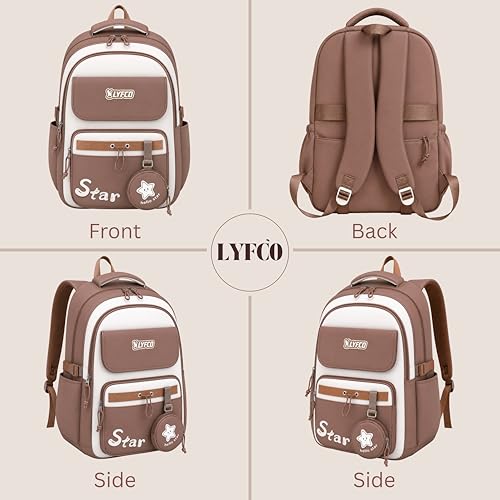 Image of School & College Backpack with Detachable Pouch | 18 Inch Large capacity bag for Girls & Boys Age of 12-16 years | Best for School, Tution, Travel, Camping