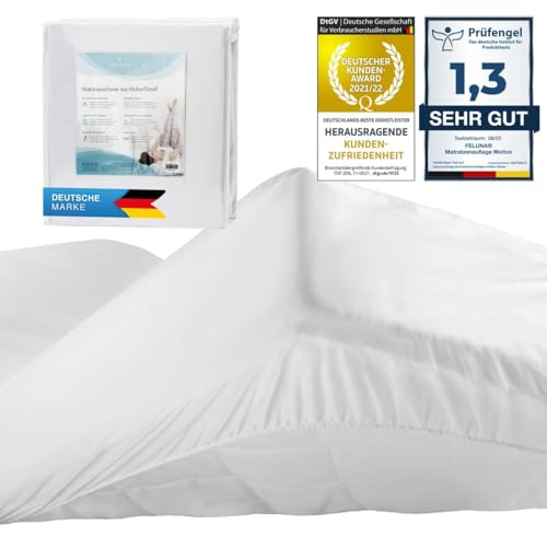 Feluna® wasserundurchlässige Molton Matratzenauflage wasserdichte Betteinlage Matratzenschoner aus Flanell 90x200cm