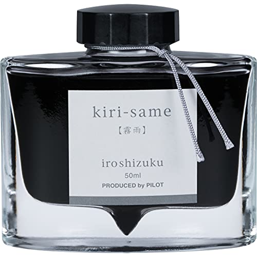 PILOT Iroshizuku Bottled Fountain Pen Ink, Kiri-Same, Scotch Mist (Warm Gray) 50ml Bottle (69207)
