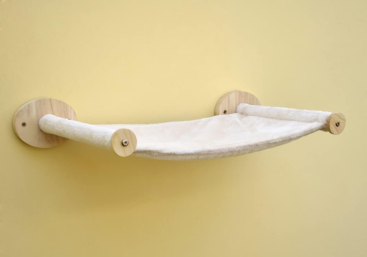 Trixie 43511 - Seduta In Peluche Per Fissaggio A Parete, 42 × 41 Cm, Colore: Beige