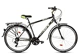 trekking fahrrad 28 zoll herren gebraucht Felgenbremse 28 Zoll Herren City Trekking Fahrrad Trekkingfahrrad Citybike Herrenrad CITYFAHRRAD Herrenfahrrad Rad Bike 18 Shimano Gang Beleuchtung STVO Federgabel Gabelfederung GOETZE Result Schwarz GRÜN