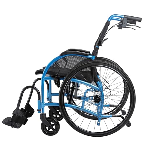 Strongback Mobility Cadeira de rodas leve dobrável de 61 cm, supo...