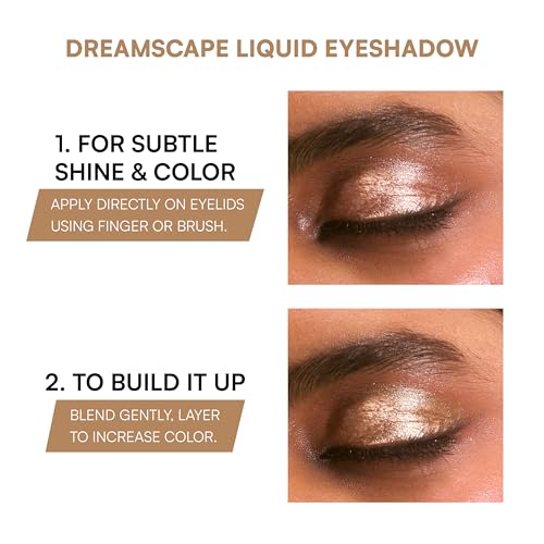 Image of Dream Beauty Dreamscape Liquid Eyeshadow | Long-Wear Metallic Shimmer Eye Makeup | Lightweight, Blendable, Quick Dry Formula | Smudge-Proof & Non-Transfer | 10gm | (HALLEY'S COMMET)