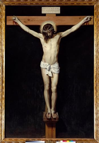 Cuadro Cristo de Velázquez 60x90cm, lienzo religioso de pintura clásica