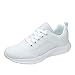 Scarpe da corsa da donna, leggere, per il tempo libero, antiscivolo, morbide, leggere, per il tempo libero, eleganti, per il fitness, per l'atletica, bianco, 38 EU