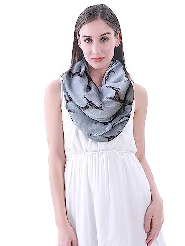 Lina & Lily Doberman Pinscher Dog Print Women's Infinity Scarf Lightweight2