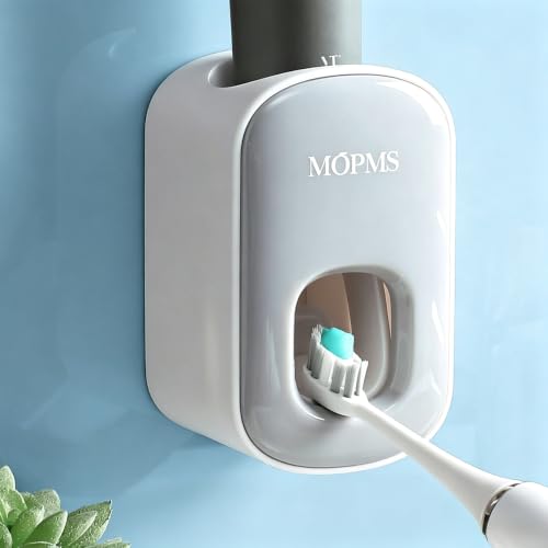 Image of MOPMS Automatic Toothpaste Dispenser Wall Mounted for Kids and Adult 1Pcs | Automatic Toothpaste Squeezer Holder for Bathrooms