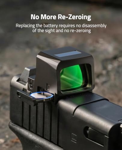 CVLIFE BearMight Enclosed Solar Multi Reticle Green Dot Sight for RMSC - image 5