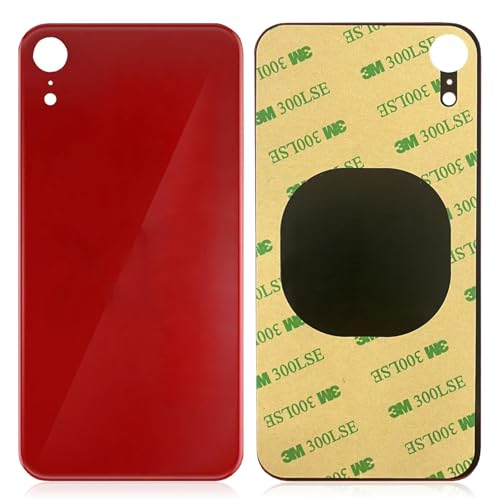 VOXATVO Back Glass Replacement for iPhone XR(A1984 A2105 A2106 A2107 A2108) All Carriers NO Repair Tool Set (for XR Red) (Red)