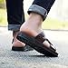 Czcrw Sandalias de los Hombres de Cuero Antideslizante Sandalias de Cuero de...