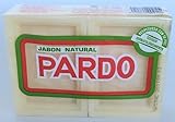 Pardo Natural Jabón en Pastilla Blanco – Limpieza Suave y Tradicional – Uso Diario para Manos y ropa. Pack de dos pastillas de 150g cada una